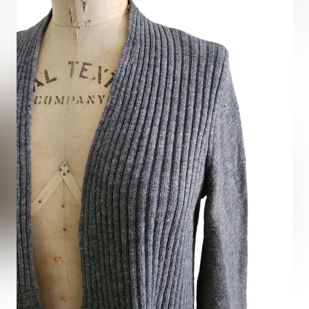 Eileen Fisher Merino Wool Open Front Long Lagenlook Cardigan Small Cozy Sweater - Picture 14 of 14